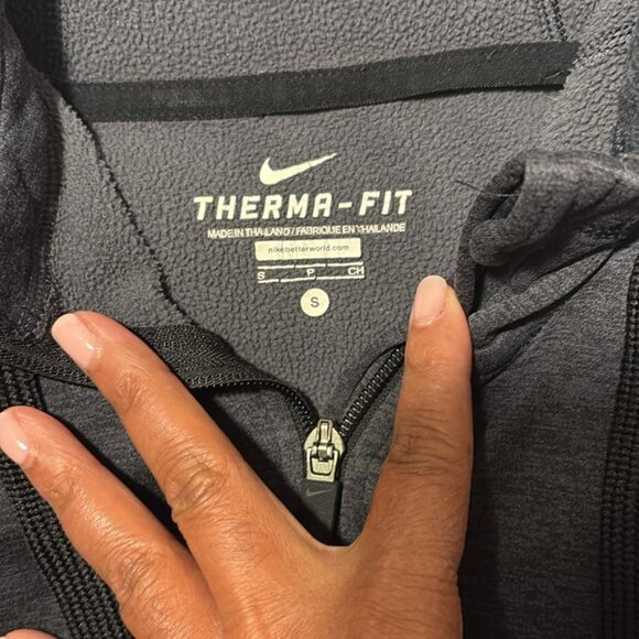 Nike Hoodie Sweatshirt Womens Therma Fit Full Zip KOTraining Running Black Small - Picture 4 of 6